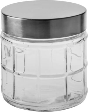 צנצנת משבצות מכסה נירוסטה 0.8 ליטר***18158012