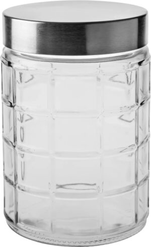 צנצנת משבצות מכסה נירוסטה 1.3 ליטר***18158017