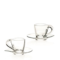 סט 2 ספל ותחתית קפה - HAPPY