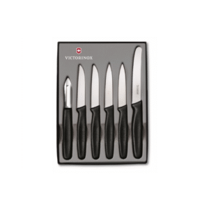 סכין ירקות משונן עגול שחור VIC