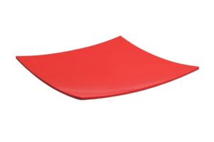 פלטה קמורה ריבועית 42 אדום מלמין***100316r