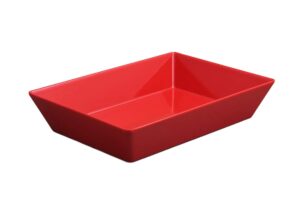 תבנית הגשה מלבנית 7X25X35 מלמין אדום***117514r