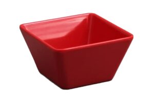 קערה ריבועית קונית 13 ס"מ מלמין אדום***206505r