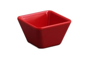 קערה ריבועית קונית 9 ס"מ מלמין אדום***206504r