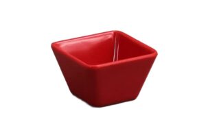 קערה ריבועית קונית 7 ס"מ מלמין אדום***206503r