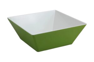 קערה ריבועית קונית 30 ס"מ לבן/ירוק מלמין***206512ig