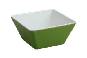 קערה ריבועית קונית 18 ס"מ לבן/ירוק מלמין***206507ig