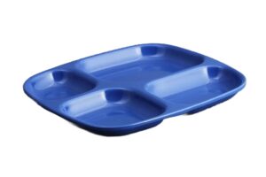 צלחת ריבועית מחולקת אקונומיק 24X26 מלמין כחול***102210bl