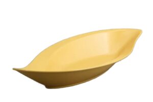 קערת הגשה עלה 50X24X6 מלמין צהוב***118520y