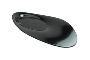 פלטת הגשה אובלית מנדי 53X27X4.5 מלמין שחור***124521b