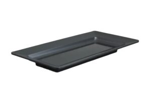 צלחת הגשה מלבנית 44.5X22 שחור מלמין***100118b