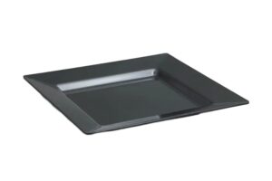 צלחת הגשה ריבועית 30 שוליים מלמין שחור***118812b