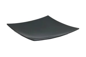 פלטה קמורה ריבועית 35.5 שחור מלמין***100314b