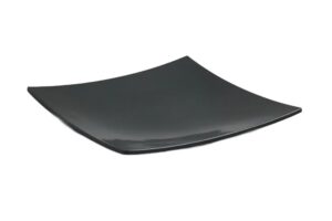 פלטה קמורה ריבועית 31 שחור מלמין***100312b