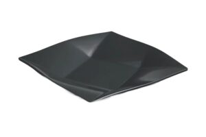 צלחת הגשה יהלום 26.5 ס"מ מלמין שחור***100511b