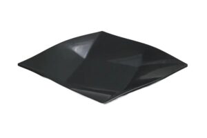 צלחת הגשה יהלום 23.5 ס"מ מלמין שחור***100509b