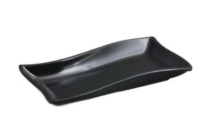 פלטת הגשה גלית 32X17X4 מלמין שחור***106613b