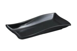 פלטת הגשה גלית 28X14X2.5 מלמין שחור***106611b