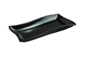 פלטת הגשה גלית 23X12X3 מלמין שחור***106609b