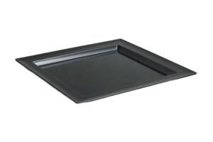 פלטה ריבועית 37.5 ס"מ מלמין שחור***101715b