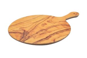 לוח דמוי עץ בהיר עגול 30 ס"מ + ידית מלמין***406117ab