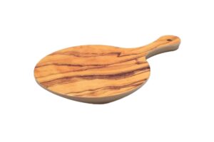 לוח דמוי עץ בהיר עגול 18 ס"מ + ידית מלמין***406111ab