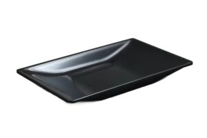 מגש טרפז 32X21X3 מלמין שחור***125112b