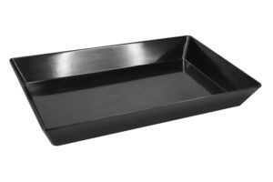 תבנית הגשה מלבנית 1/1 ג. 6.5 ס"מ מלמין שחור***117411b