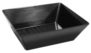 תבנית הגשה מלבנית 1/1 ג. 10 ס"מ מלמין שחור***117412b