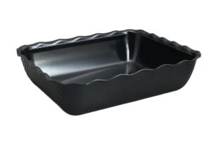 תבנית מעוטרת 33X26X8 מלמין שחור***215913b