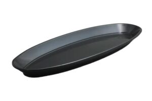 קערה אובלית עמוק 57X22X4 מלמין שחור***105522b