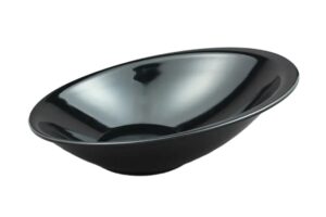 קערה משופעת אליפטית 37.5X31 מלמין שחור***200515b