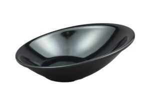 קערה משופעת אליפטית 5.5X23.27 מלמין שחור***200511b