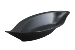 קערת הגשה עלה 4.6X19.5X42 מלמין שחור***118517b