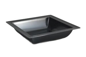 קערה ריבועית 37.5 + שוליים מלמין שחור***200715b