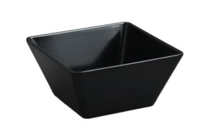 קערה ריבועית קונית 18 ס"מ מלמין שחור***206507b