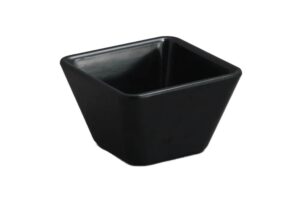 קערה ריבועית קונית 9 ס"מ מלמין שחור***206504b