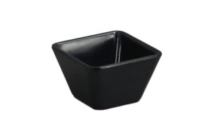 קערה ריבועית קונית 7 ס"מ מלמין שחור***206503b