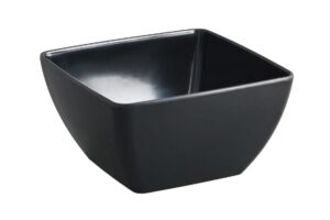 קערה ריבועית קמורה 19 מלמין שחור***206908b