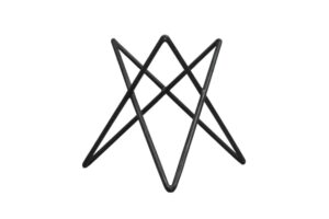 סטנד כוכב מצופה גבוה ג. 20.4 ס"מ שחור***920708b