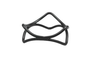 סטנד מצופה גלי 11X5 שחור***920602b