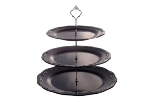 סטנד ירוקשיר 3 קומות מלמין שחור***st32b