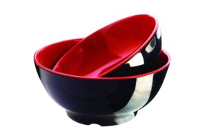 קערה טריסור 16.5 מלמין אדום/שחור***202506rb