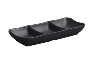 רוטביה מחולקת ל-3 8X19 דמוי אבן זן מלמין שחור***514908b