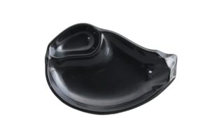 צלחת חציל עם רוטב 22 ס"מ מלמין שחור***121209b