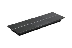 פלטה מלבנית מוגבהת קמומה 33X10.8X2.3 מלמין לבן***113713b