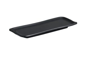 צלחת מלבנית 25.5X10 ס"מ מלמין שחור***102810b