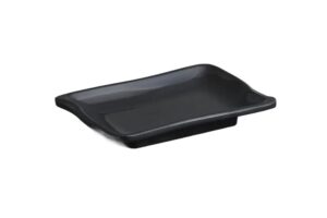 צלחת מלבנית 14X10 ס"מ מלמין שחור***102606b