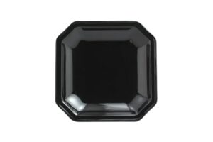 צלחת דייזי 15X15X2 מלמין שחור***114806b