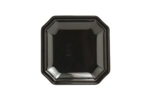 צלחת דייזי 19X19X2.6 מלמין שחור***114808b